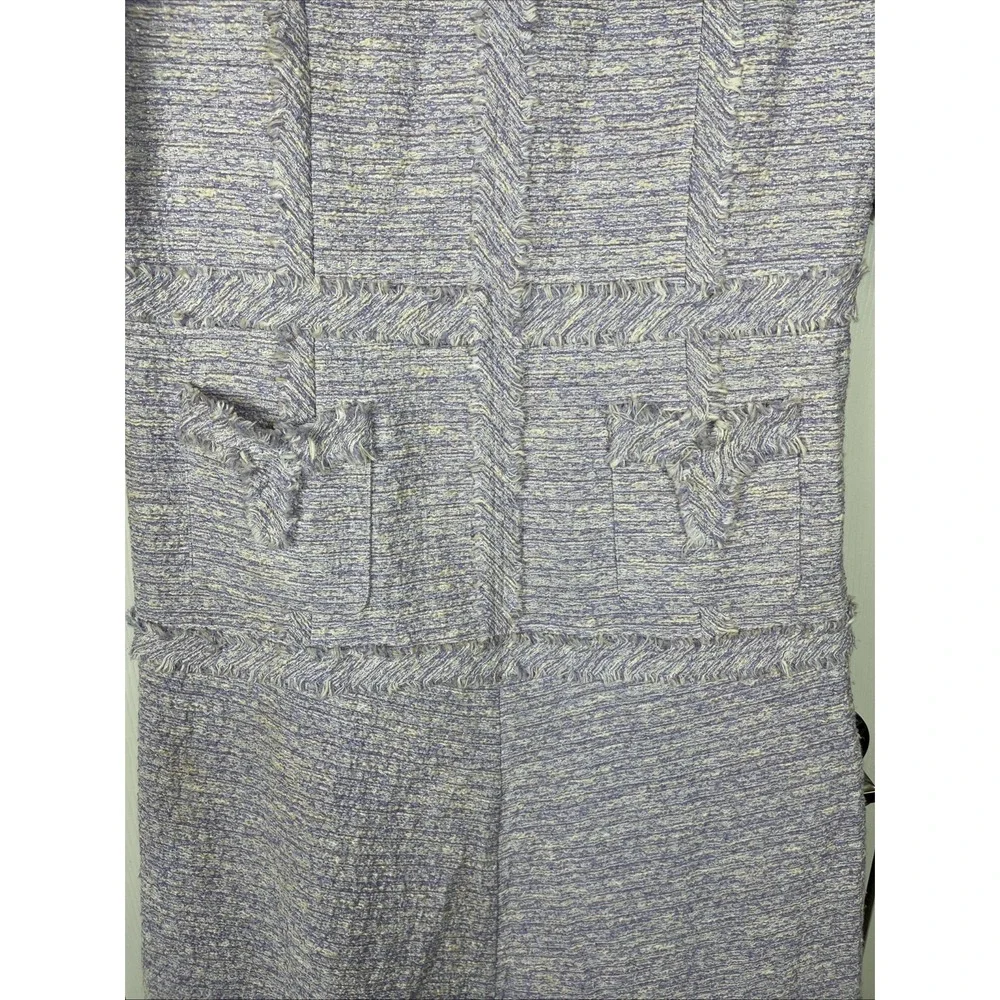 Teri Jon by‎ Rickie Freeman Metallic Tweed Geo Stripe Dress Womens Size 8 - Picture 4 of 11